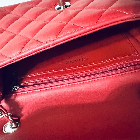💯 Authentic Chanel Classic Rectangular Mini Flap Dark Red - Picture 8 of 13